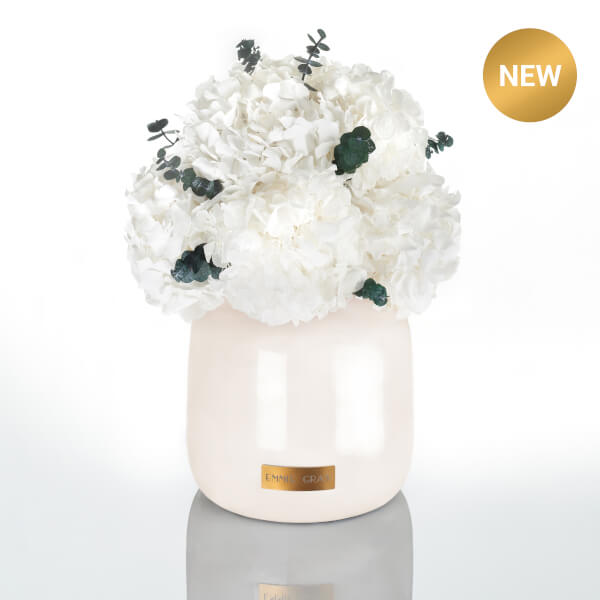 Premium Metallic Signature Hydrangea Infinity | Pure White | L